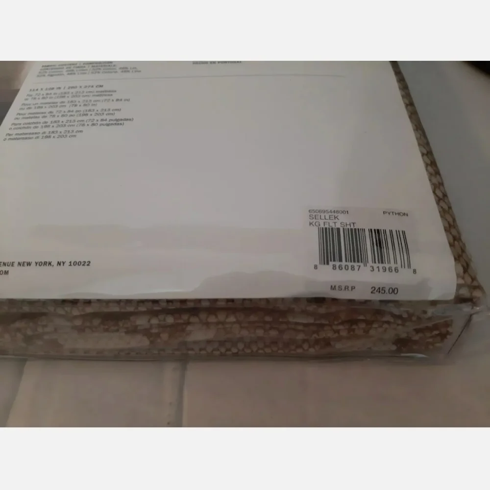 RALPH LAUREN SELLEK King Flat Sheet PYTHON Great Sands Collection MSRP$245 - Picture 7 of 8